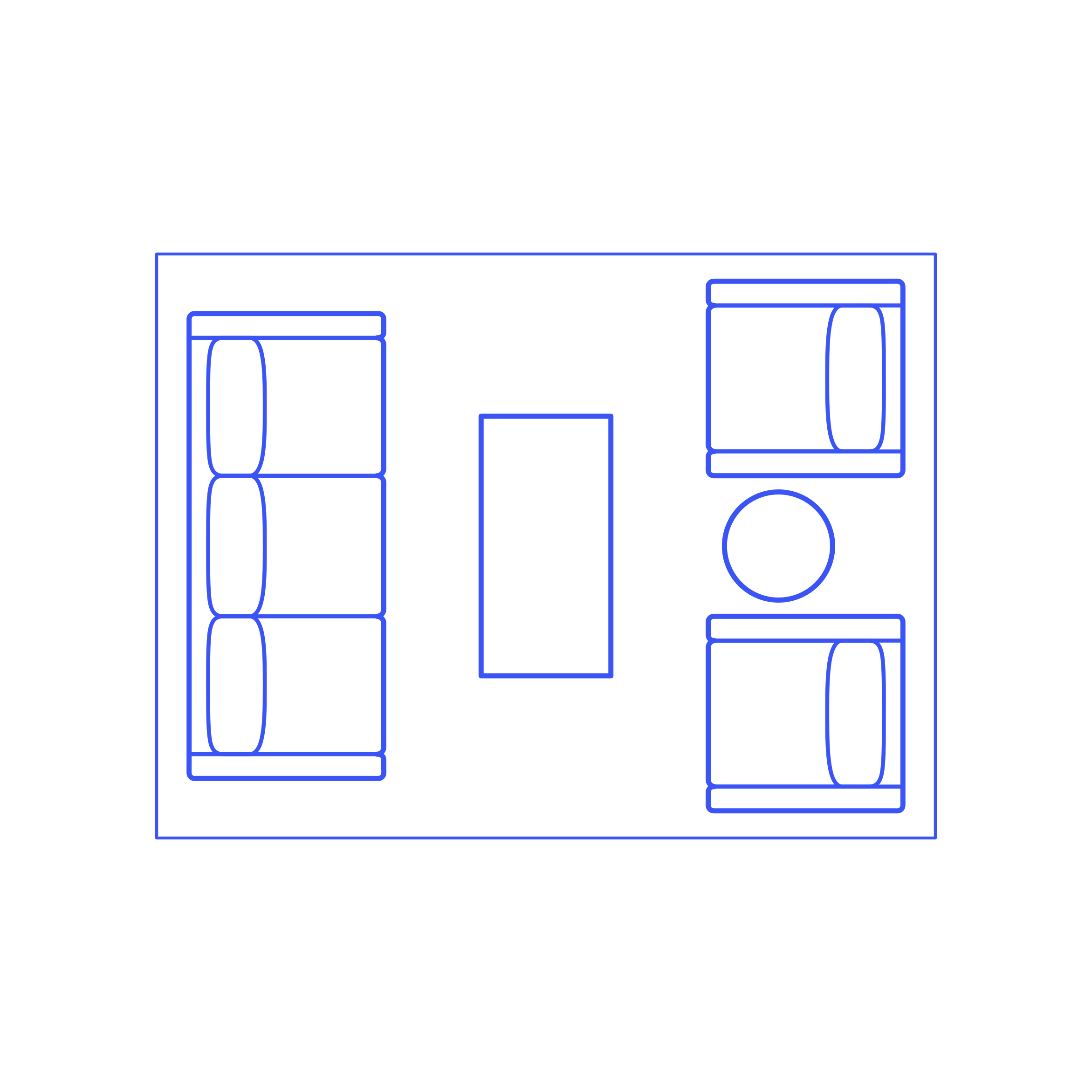Layouts Living Rooms Sofa Facing Armchairs Outline Icon Svg Set Free Vectors